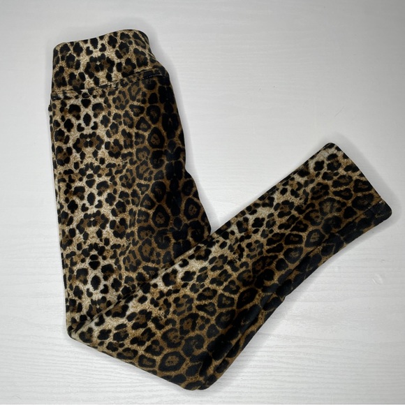Jinlaba Fleece Leggings Girls 7 US 120 CM Animal Print Cheetah Cozy Leggings - Picture 11 of 11